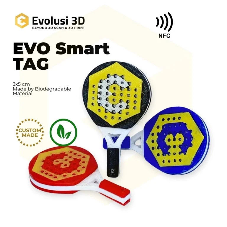 gantungan kunci custom padel EVO Smart TAG